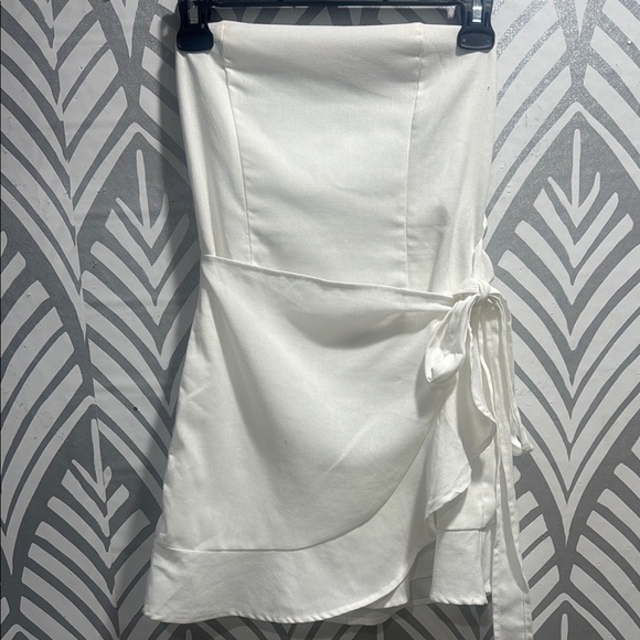 NWOT Princess Polly Book of Love White Strapless Ruched Sheath Dress - Picture 6 of 8